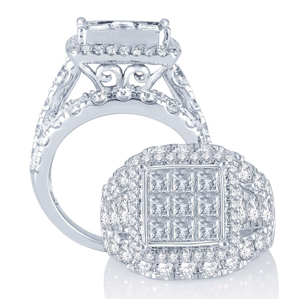 Brilliant 14k White Gold Lab Diamond Engagement Ring (5.00 CT)