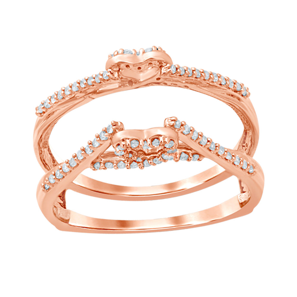 14k White Gold Lab Diamond Ring Guard Enhancer