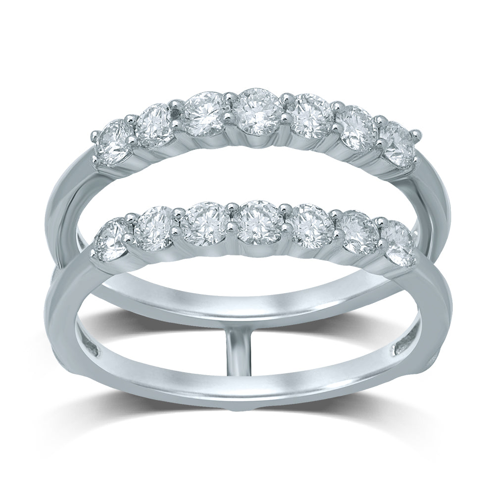 14K White Gold Lab Diamond Ring Guard Enhancer