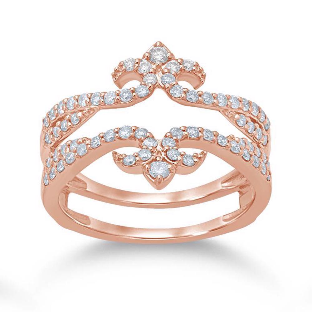 14k Rose Gold Lab Diamond Ring Guard Enhancer