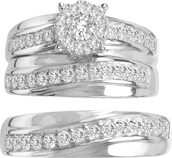 Chic 14k White Gold 1.00CT Lab Diamond Womens Ring