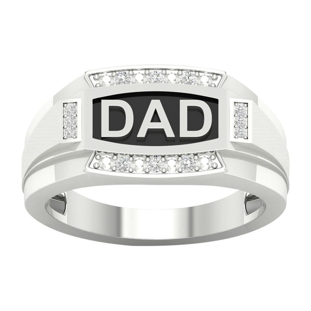 10K White Gold Lab Diamond Mens Wedding Band Ring