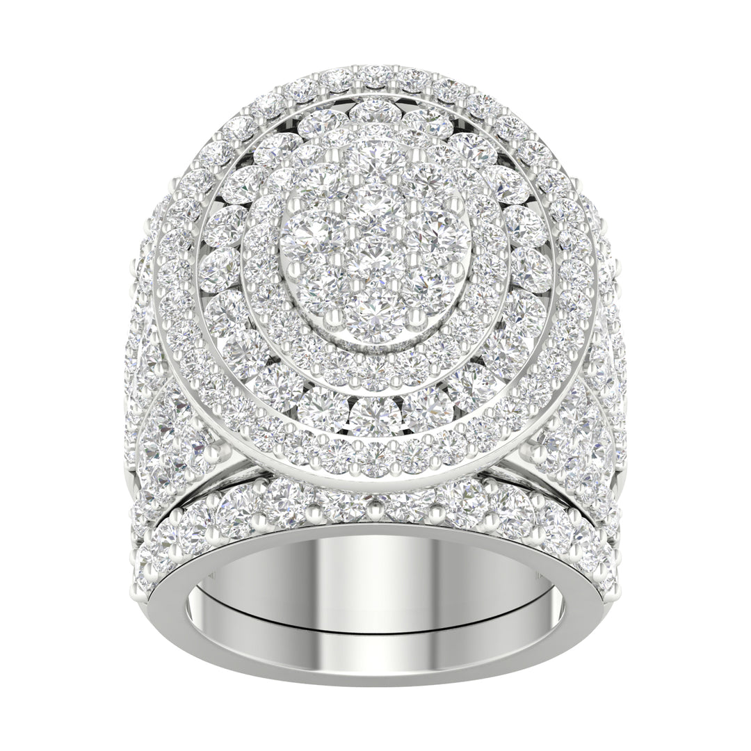 Brilliant 14k White Gold Lab Diamond Bridal Ring (6ct)