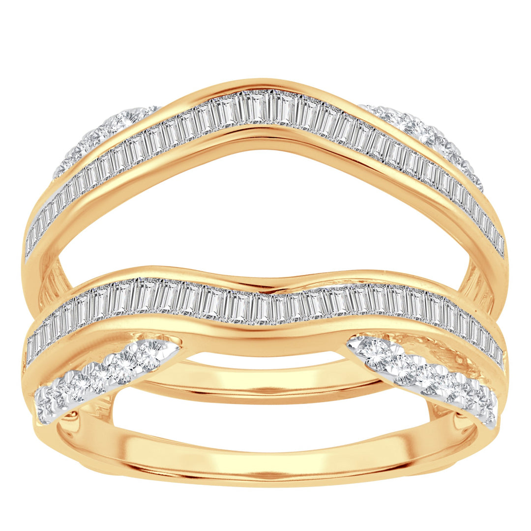 14K Yellow Gold 0.75ct Lab Diamond Ring Guard Enhancer