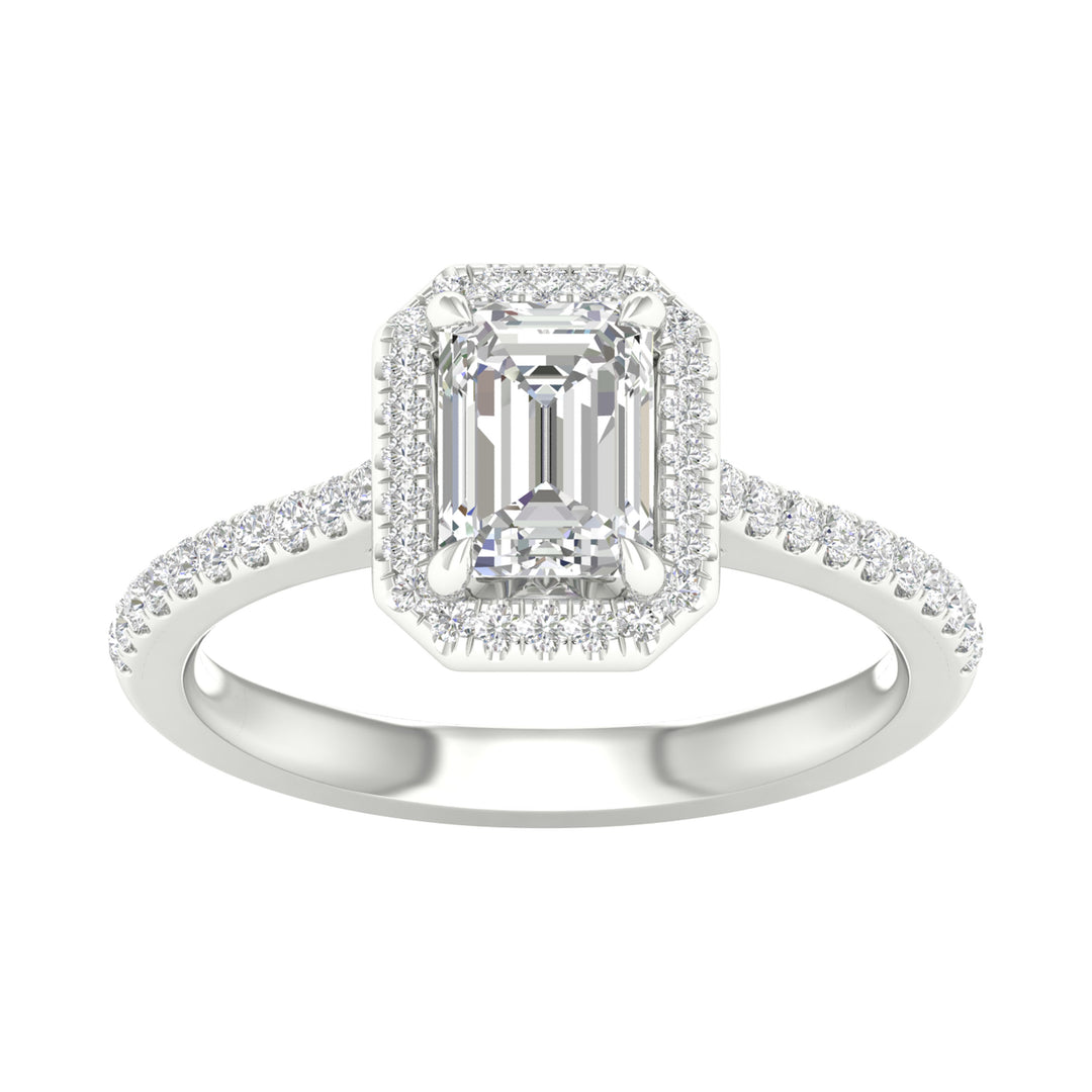 Certified 14K White Gold 1.75CT Lab Diamond Engagement Ring