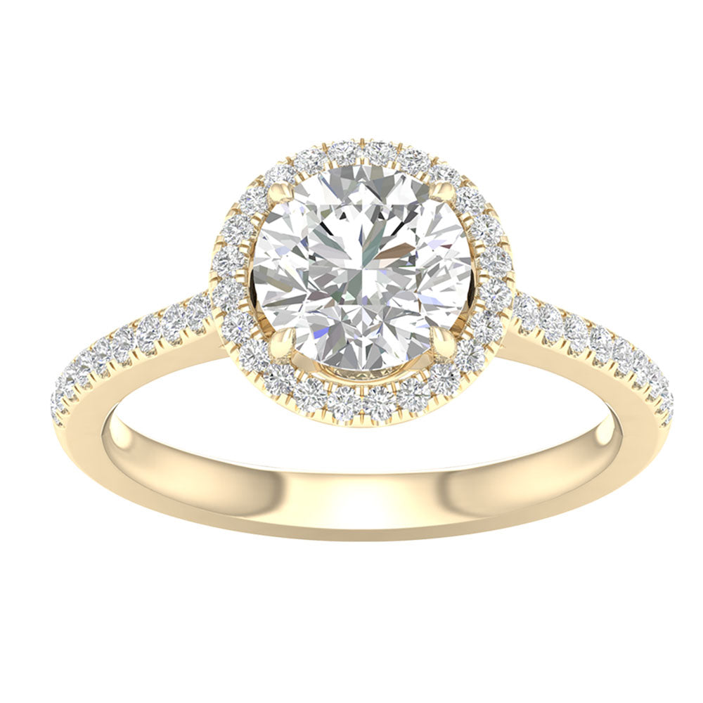 14K Yellow Gold 2.25CT Certified Lab Diamond Engagement Ring