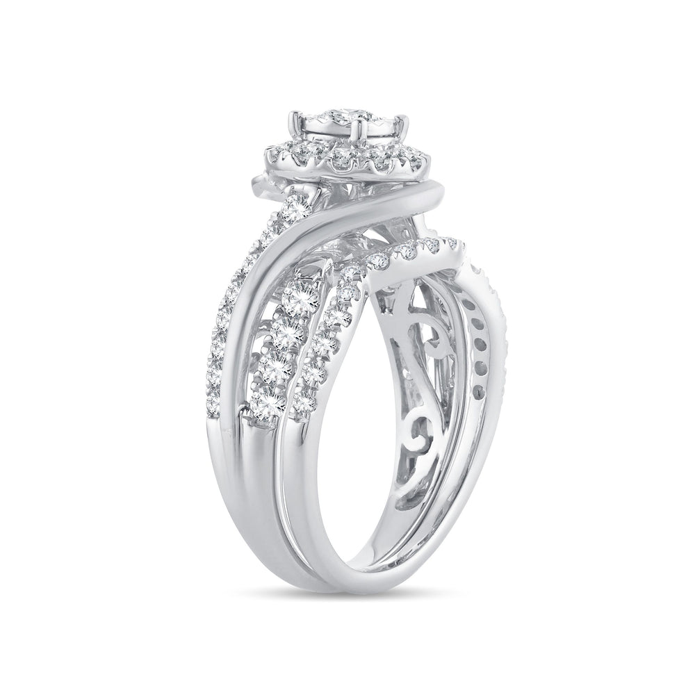 Brilliant 14k White Gold Lab Diamond Engagement Ring (1.10CT)