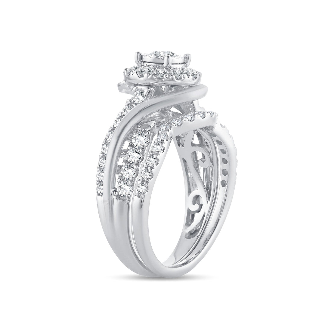 Brilliant 14k White Gold Lab Diamond Engagement Ring (1.10CT)