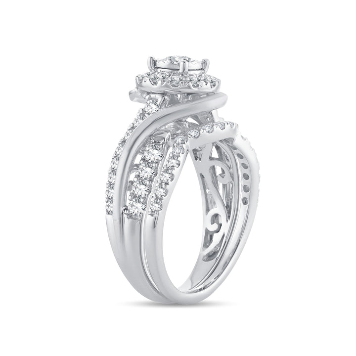 Brilliant 14k White Gold Lab Diamond Engagement Ring (1.10CT)