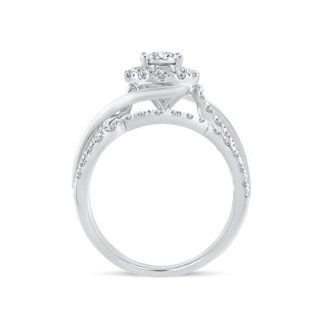 Brilliant 14k White Gold Lab Diamond Engagement Ring (1.10CT)
