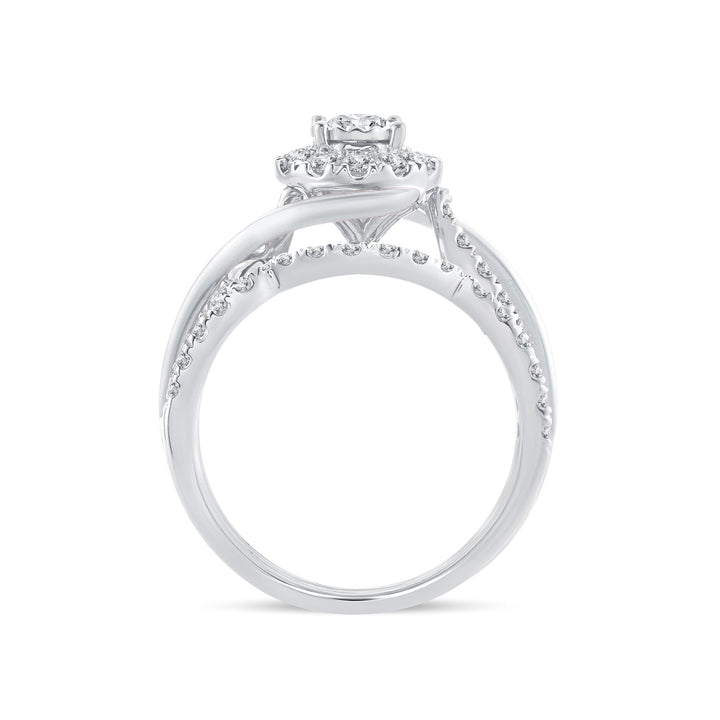 Brilliant 14k White Gold Lab Diamond Engagement Ring (1.10CT)