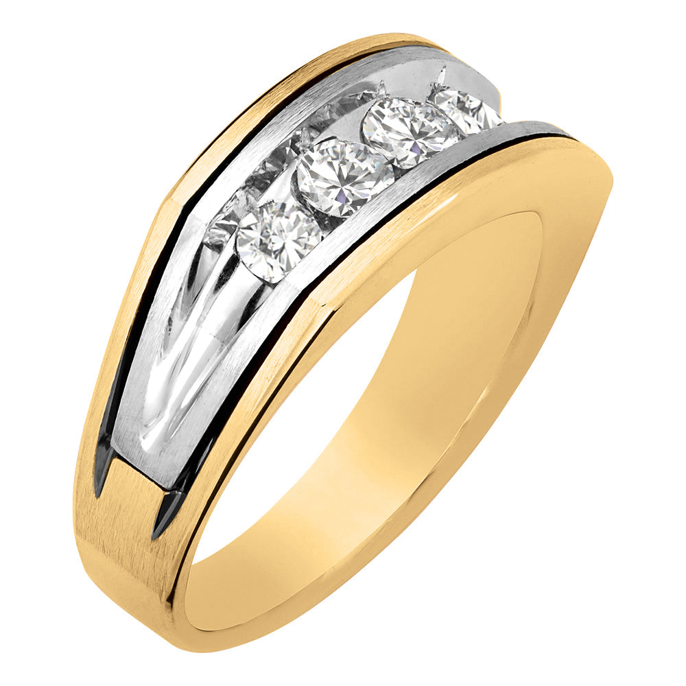 Mens Lab Diamond Wedding Ring