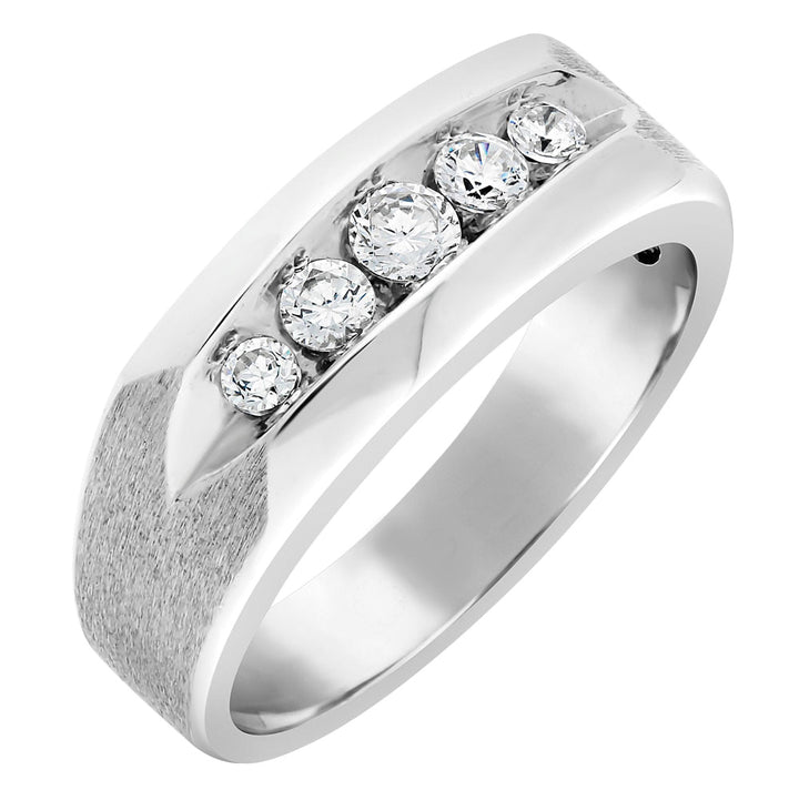 Mens Lab Diamond Wedding Ring