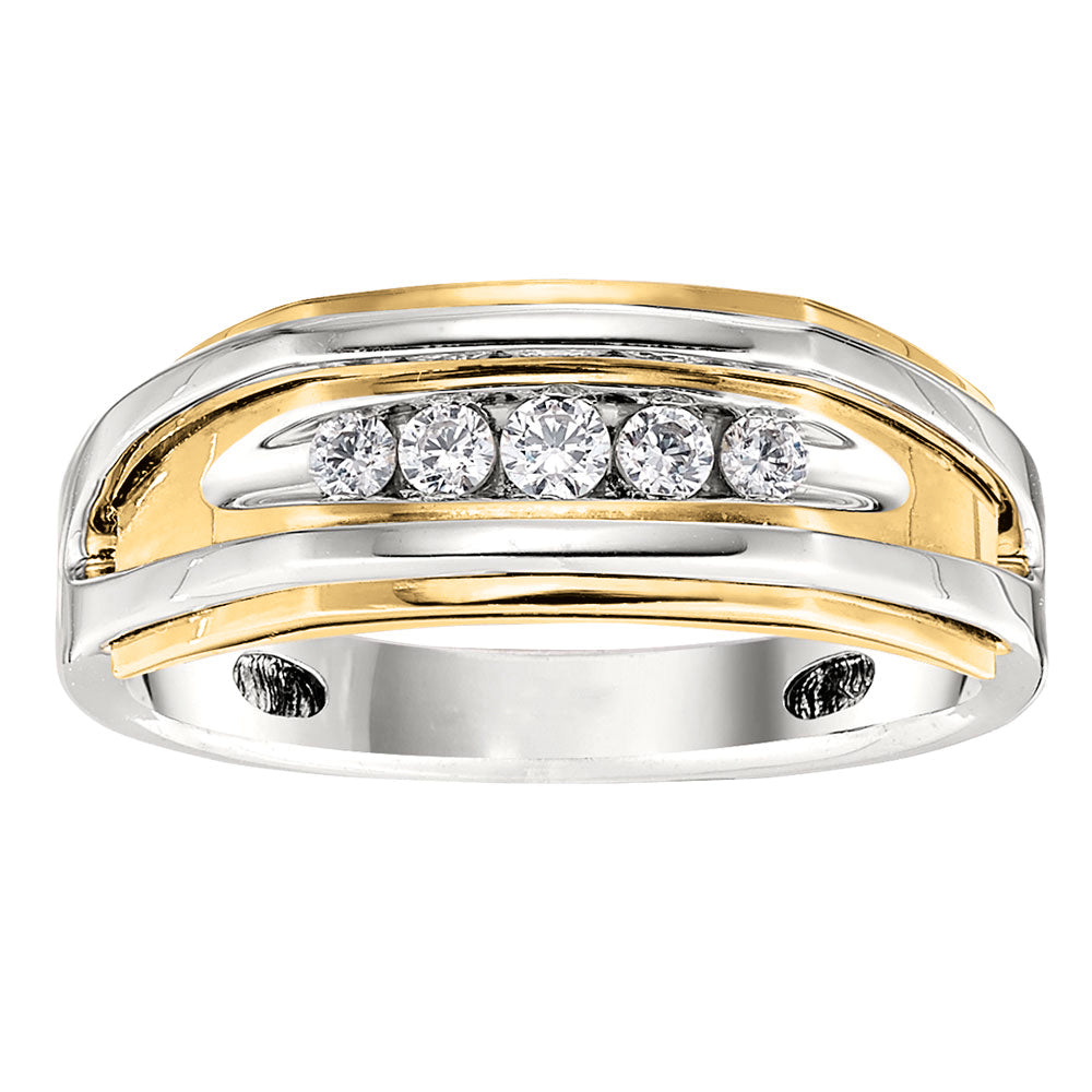 Mens Lab Diamond Wedding Band
