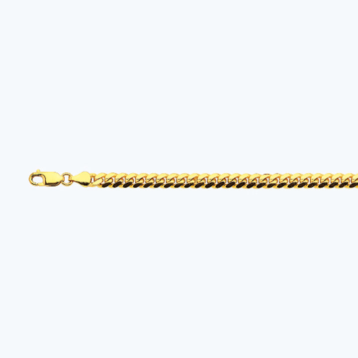 18K 6MM YELLOW GOLD SOLID MIAMI CUBAN 28" CHAIN NECKLACE (AVAILABLE IN LENGTHS 7" - 30")