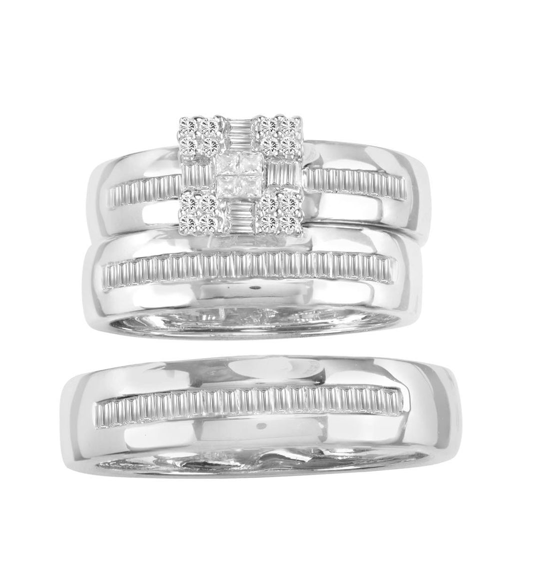 14K 0.78 CT PR/CT BAGG TRIO SET