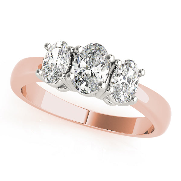 ENGAGEMENT RINGS 3 STONE OVAL