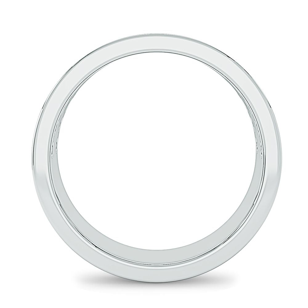 Sophisticated 14K White Gold 1.50CT Lab Diamond Mens Band