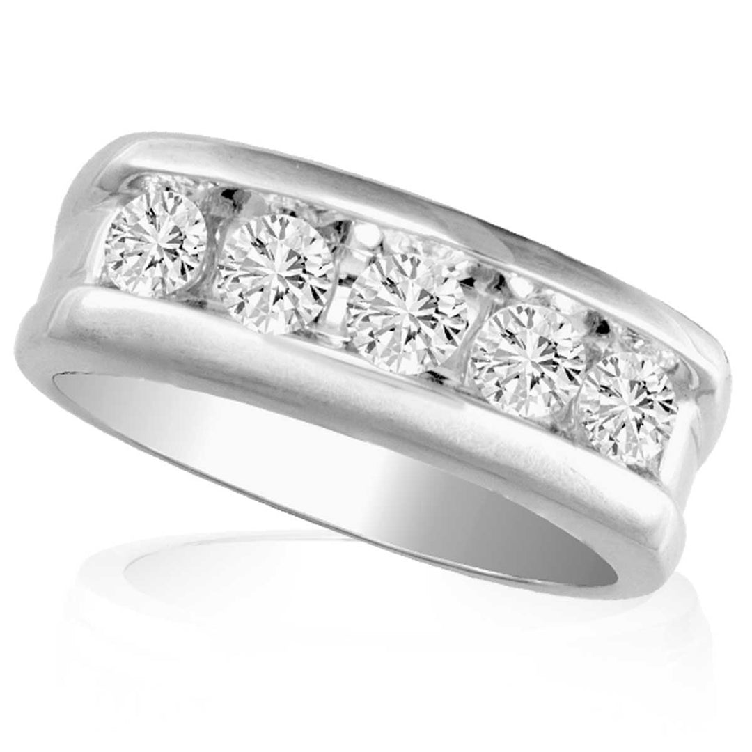 14K 1.00CT Diamond MEN&apos;S BAND