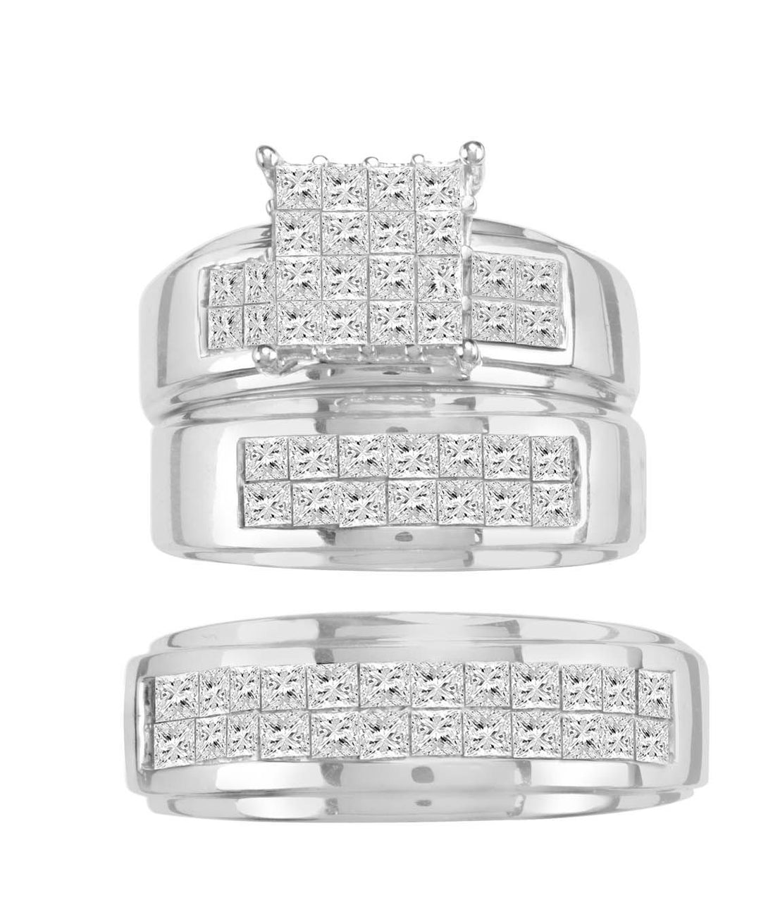 14K 0.75CT PR/CT DIA TRIO SET