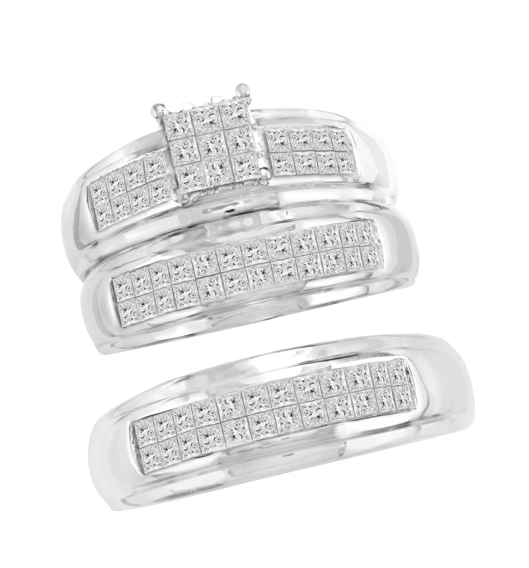 14K 1.45CT Diamond TRIO SET