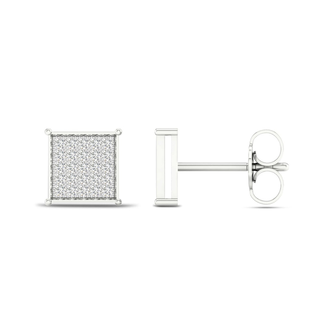 Elegant 10K 0.15CT  Diamond  Earring