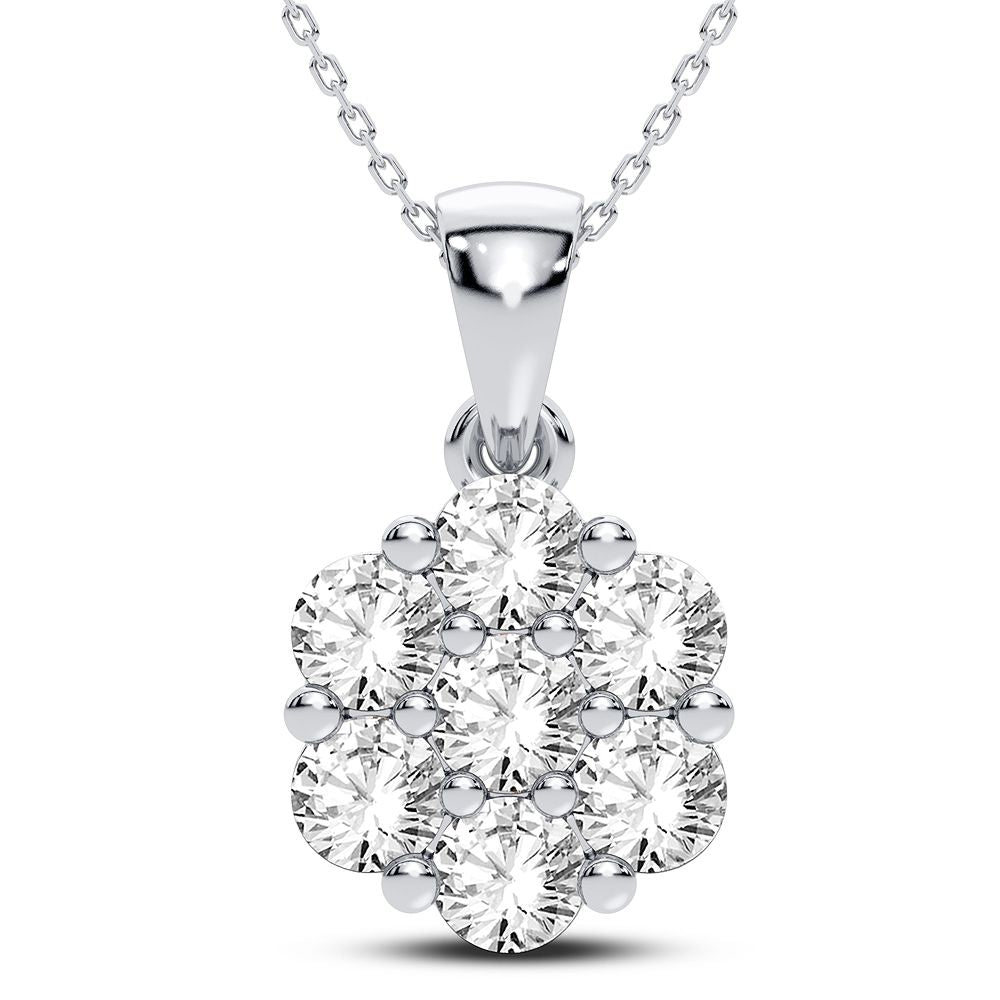 Elegant 14K 0.75CT Diamond Pendant