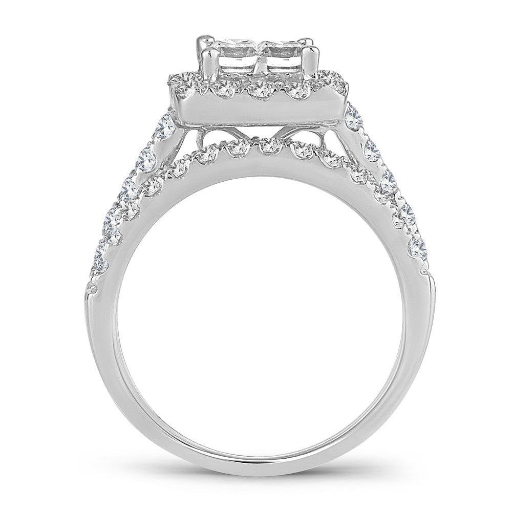 Luminous 14k White Gold 1.75ct Lab Diamond Engagement Ring