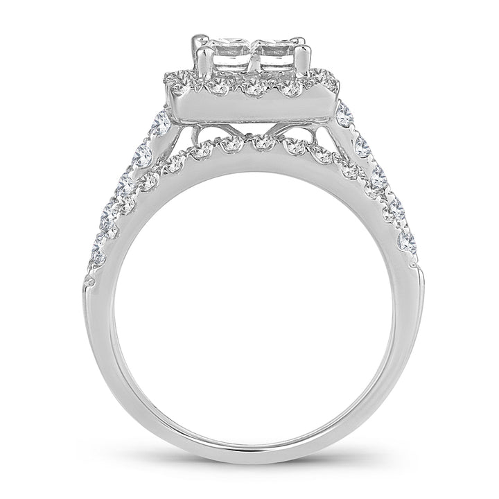 Luminous 14k White Gold 1.75ct Lab Diamond Engagement Ring