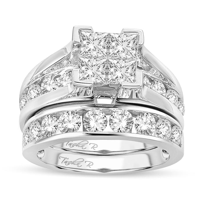 Brilliant 14k White Gold 1CT Lab Diamond Bridal Ring