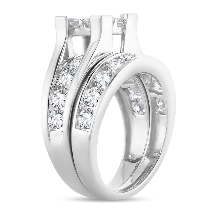 Brilliant 14k White Gold 1CT Lab Diamond Bridal Ring
