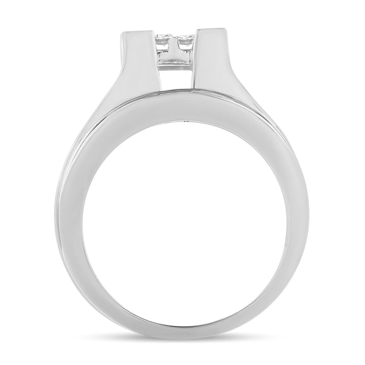 Brilliant 14k White Gold 1CT Lab Diamond Bridal Ring