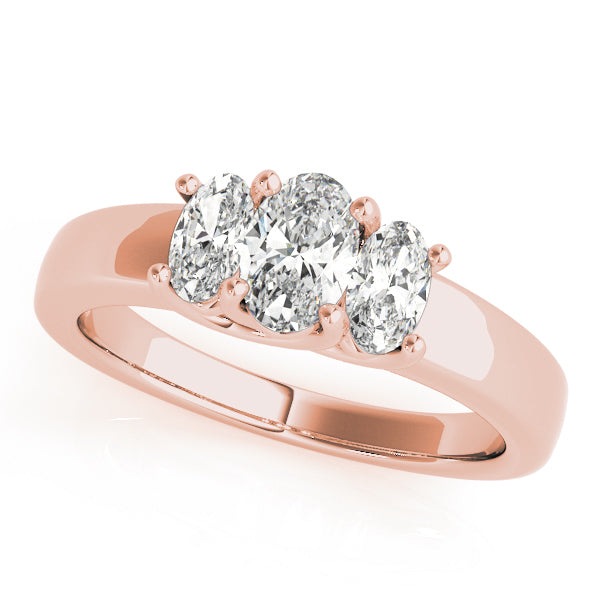 ENGAGEMENT RINGS 3 STONE OVAL