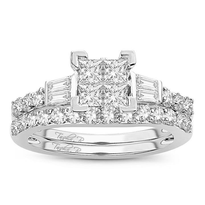 Brilliant 14k White Gold 1.50CT Lab Diamond Engagement Ring