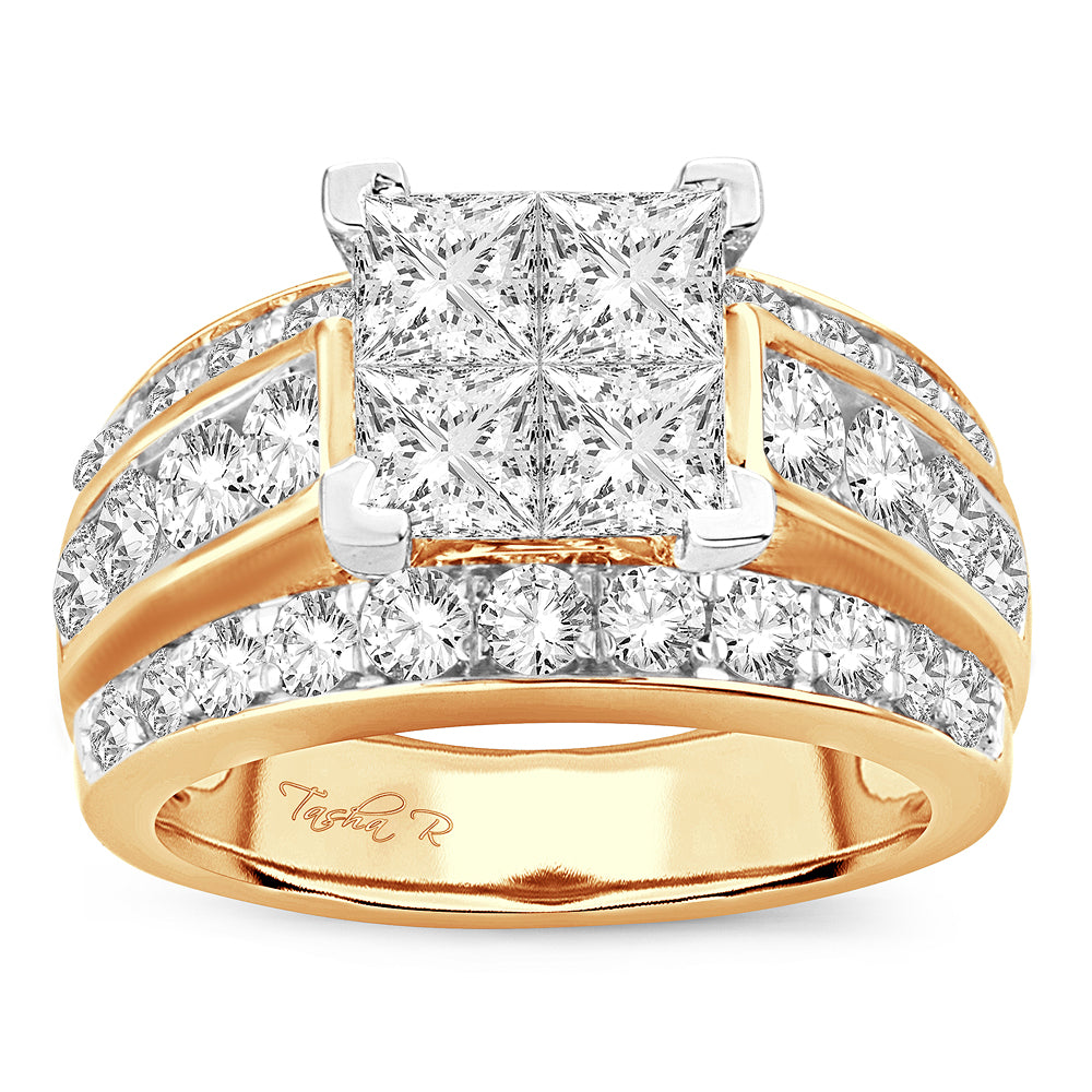 14K 3.50CT PR/CT Diamond RING.