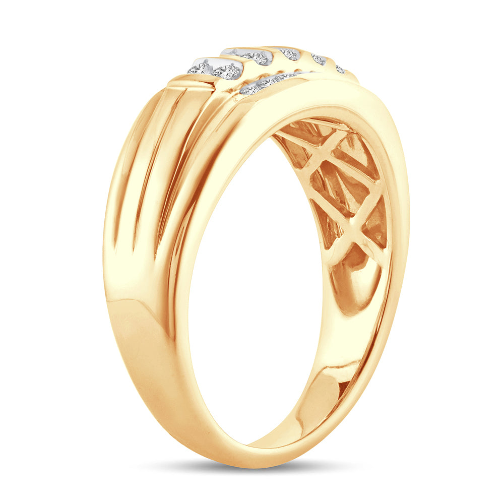 14K  0.50CT  Mens Band