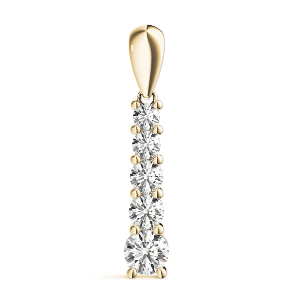 14K Yellow Gold Diamond Journey Pendant
