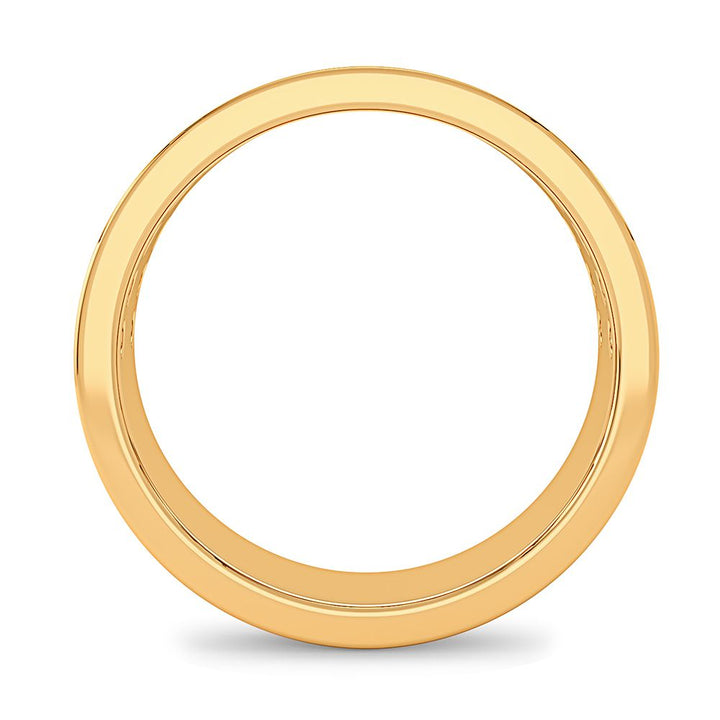 14K Yellow Gold Lab Diamond Mens Wedding Band - 1.50CT