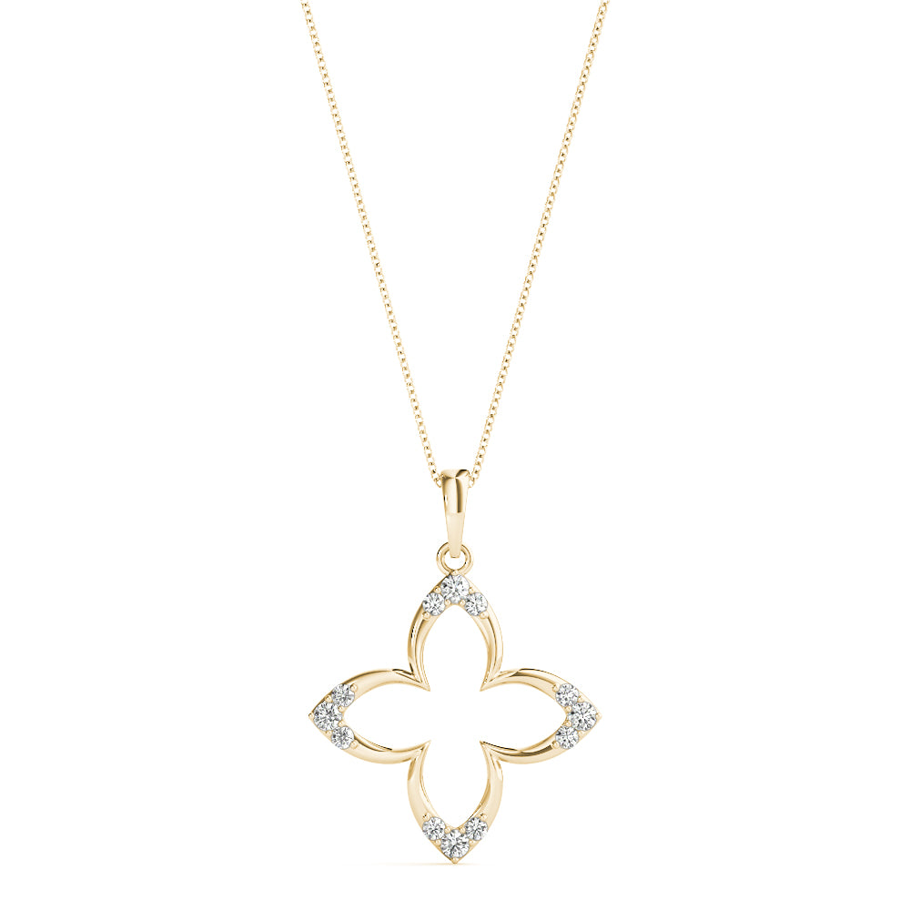 14K Yellow Gold Diamond Fashion Pendant