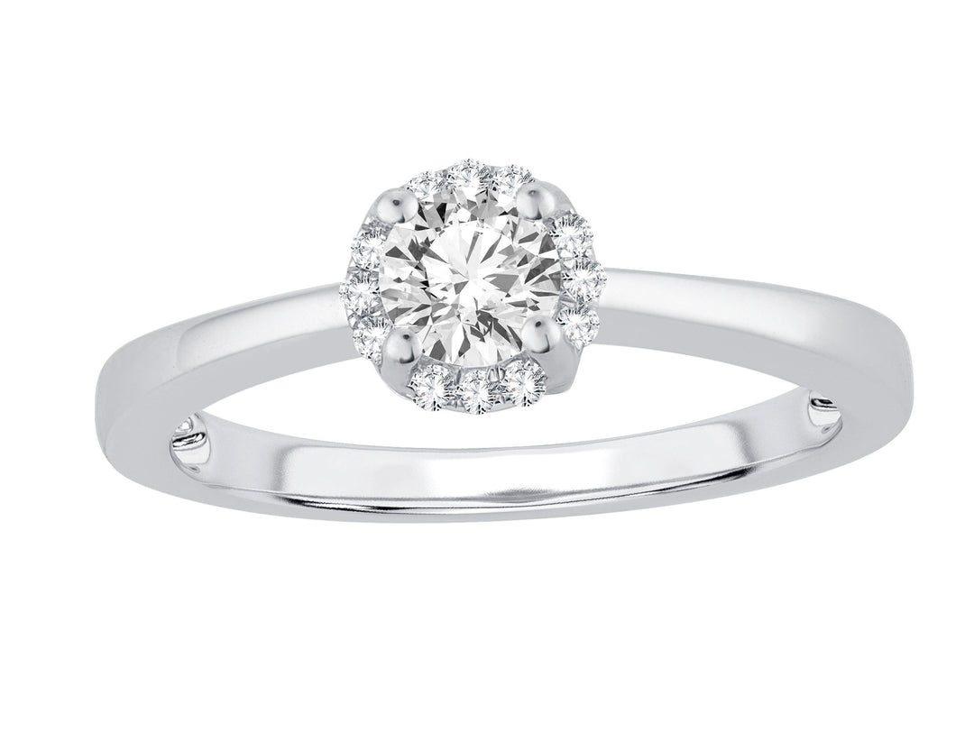 14k White Gold 0.46ct Lab Diamond Womens Engagement Ring