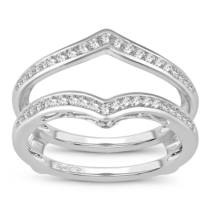 14k White Gold Lab Diamond Ring Guard Enhancer