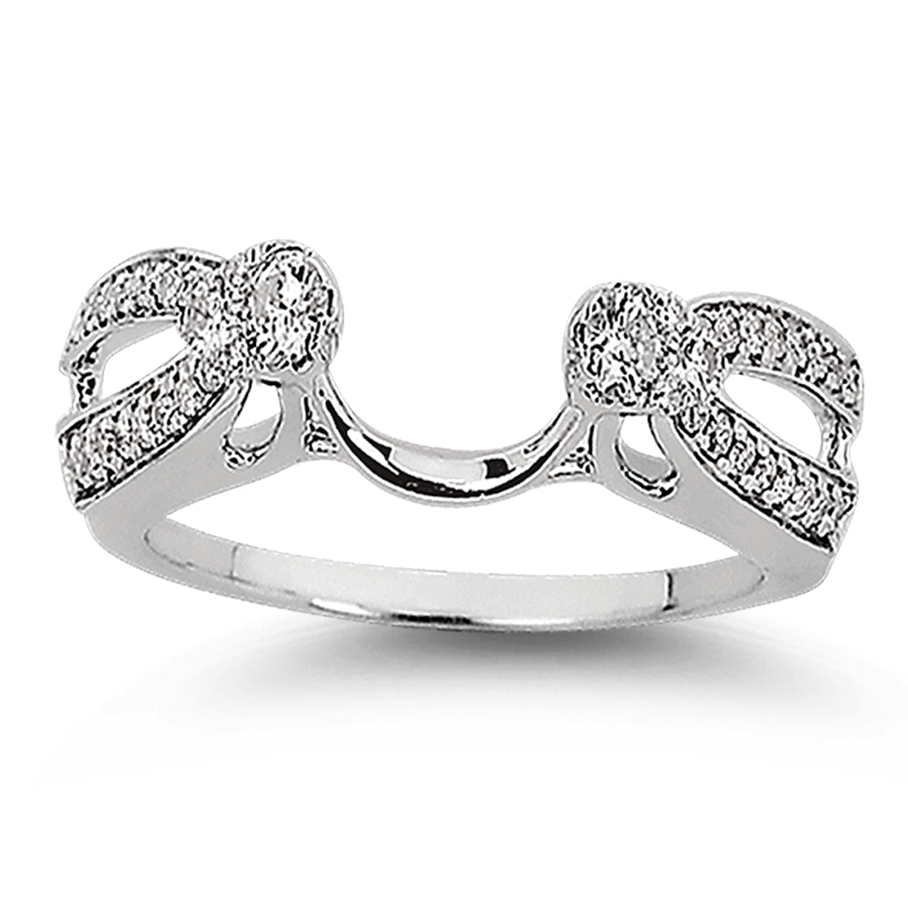 Sparkling 14k White Gold Lab Diamond Ring Guard Enhancer