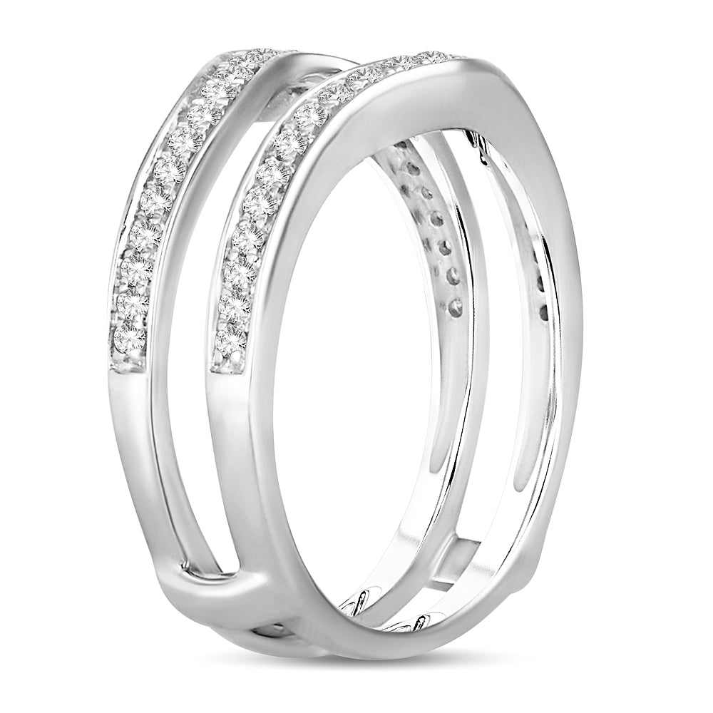 14k White Gold Lab Diamond Ring Guard Enhancer - 0.40CT