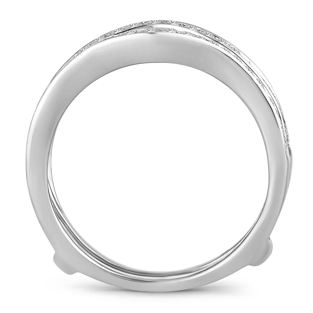 14k White Gold Lab Diamond Ring Guard Enhancer - 0.40CT