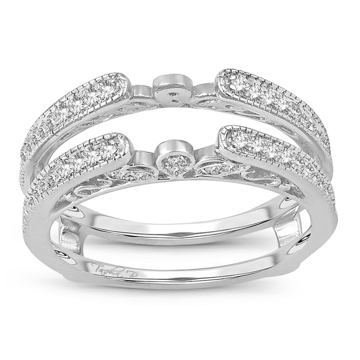14K White Gold Lab Diamond Ring Guard Enhancer 0.34CT