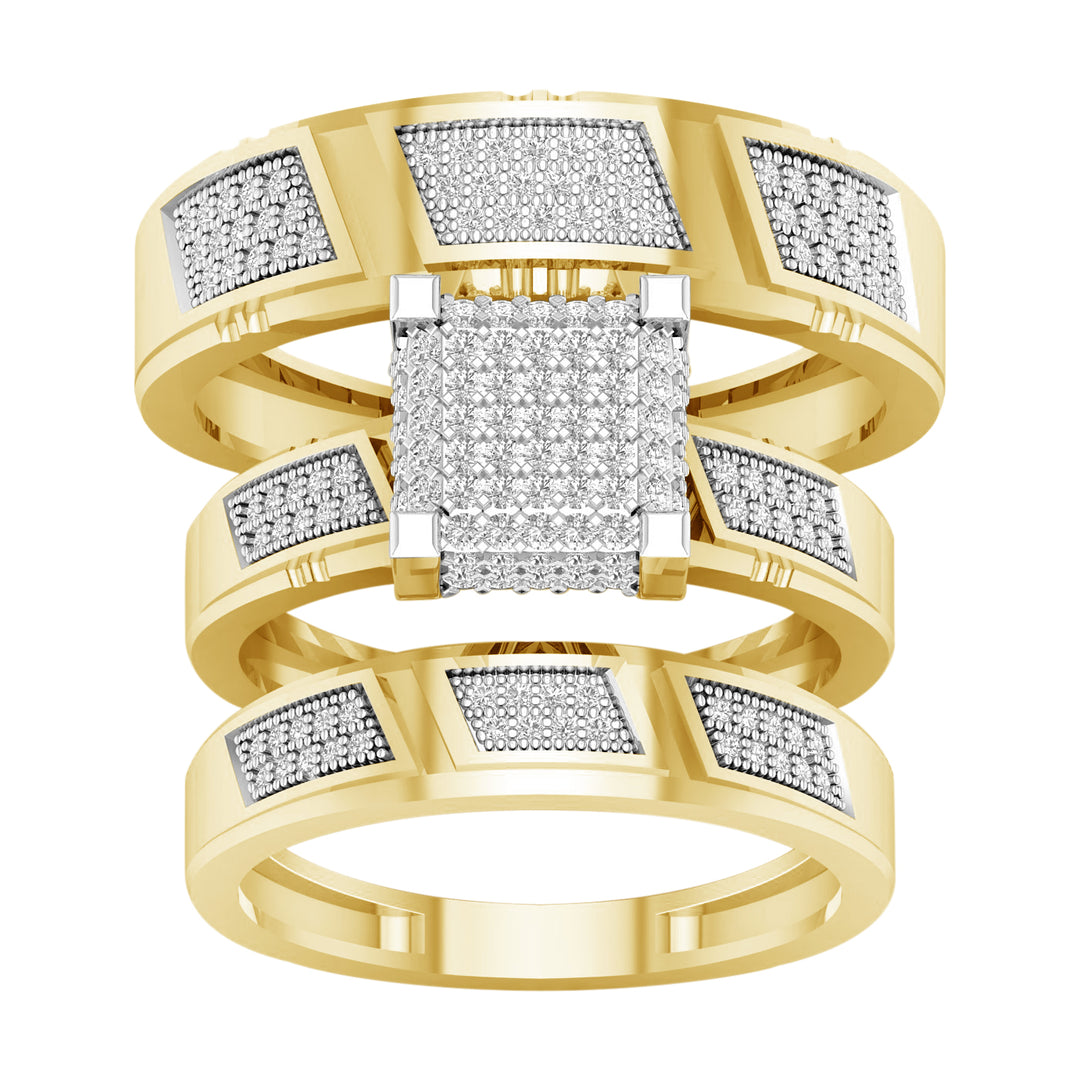 10K 0.50CT Diamond Trio Set