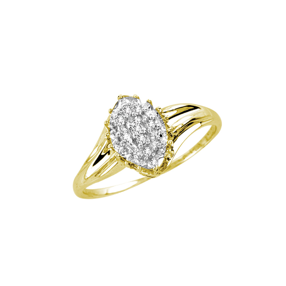 10K 0.02CT Diamond Fashion Ring