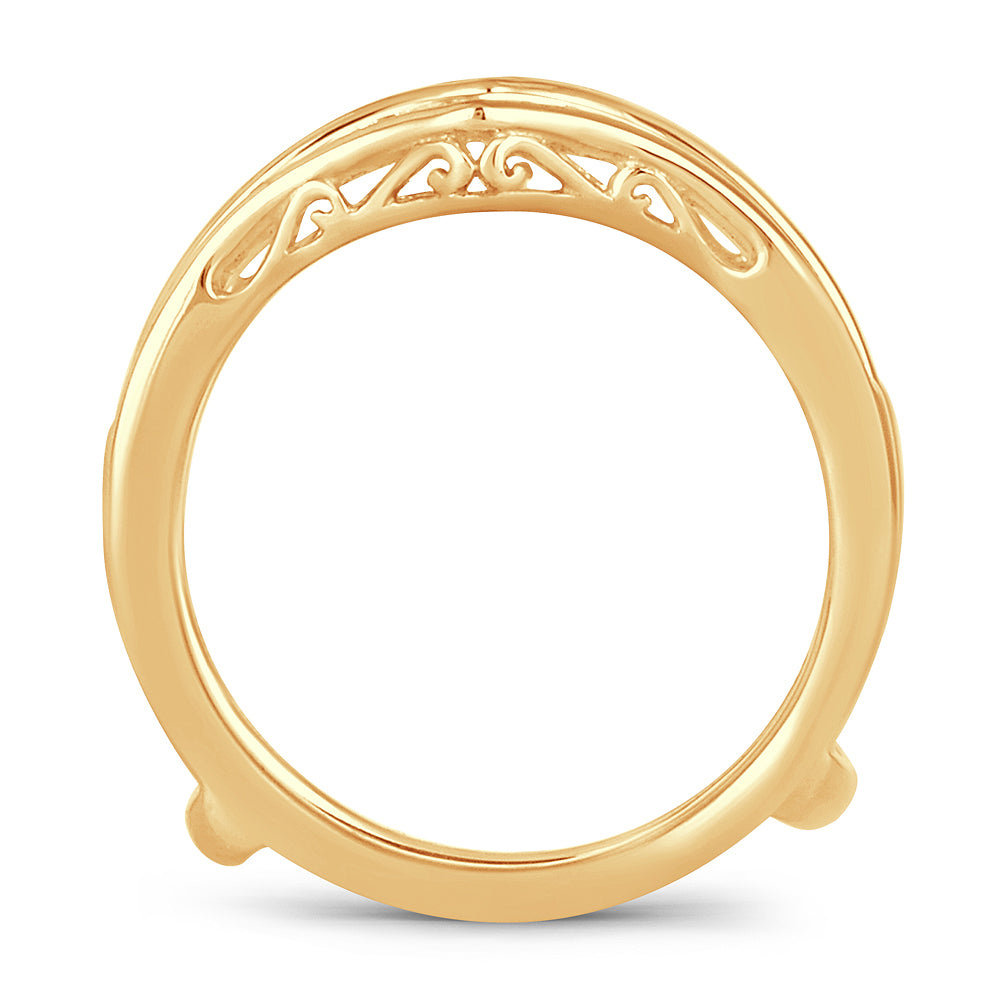 14K Yellow Gold Lab Diamond Ring Guard Enhancer