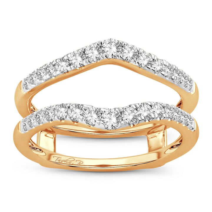 14K Yellow Gold Lab Diamond Ring Guard Enhancer 0.50CT