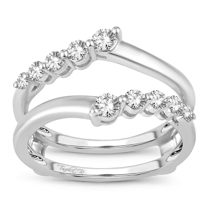14k White Gold Lab Diamond Ring Guard Enhancer